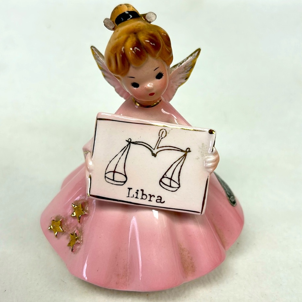 Vintage early black eyed Josef  Originals horoscope angel series “ Libra” Japan